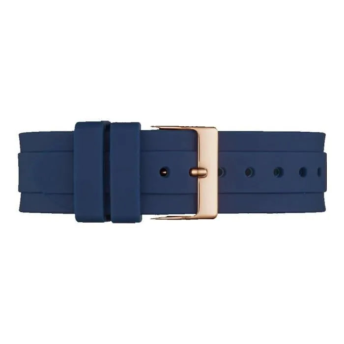  Shop Authentic Guess Confetti Diamonds Gold Dial Blue Rubber Strap Watch For Women - W1098L6 - Luxxuri