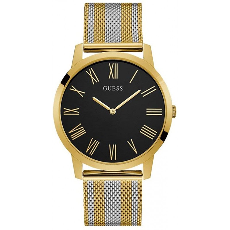  Shop Authentic Guess Richmond Quartz Black Dial Two Tone Mesh Bracelet Watch For Women - W1179G2 - Luxxuri