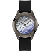  Shop Authentic Guess Crush Crystals Silver Dial Black Rubber Strap Watch for Women - W1223L4 - Luxxuri