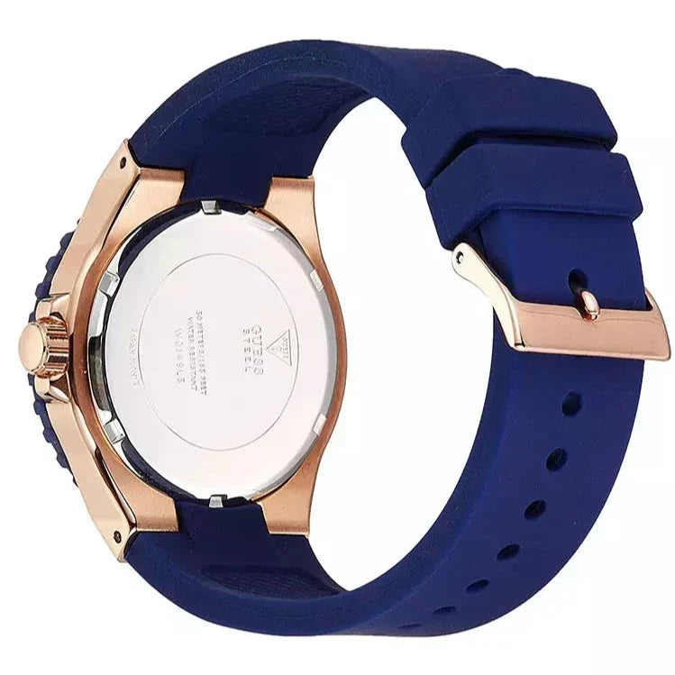  Shop Authentic Guess Overdrive White Dial Blue Rubber Strap Watch for Women - W0149L5 - Luxxuri