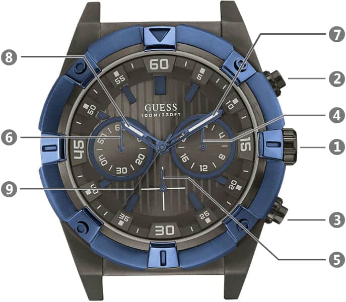  Shop Authentic Guess Sport Analog Grey Dial Grey Steel Strap Watch for Men - W0377G5 - Luxxuri