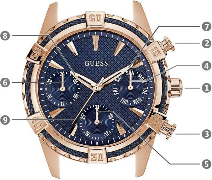  Shop Authentic Guess Analog Quartz Blue Dial Blue Rubber Strap Watch For Women - W0562L3 - Luxxuri