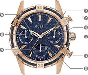  Shop Authentic Guess Analog Quartz Blue Dial Blue Rubber Strap Watch For Women - W0562L3 - Luxxuri