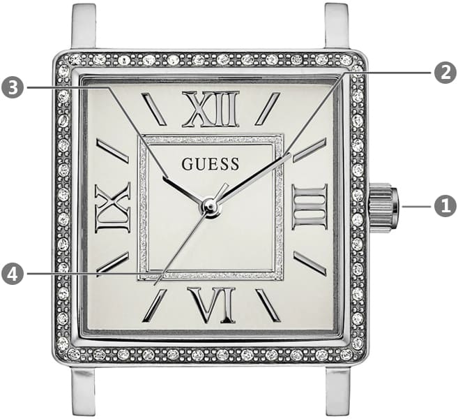  Shop Authentic Guess Highline White Dial Silver Mesh Bracelet Watch For Women - W0826L1 - Luxxuri
