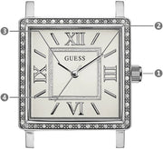  Shop Authentic Guess Highline White Dial Silver Mesh Bracelet Watch For Women - W0826L1 - Luxxuri