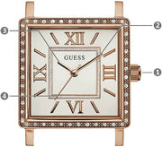  Shop Authentic Guess Highline Off White Dial Rose Gold Stainless Steel Mesh Strap Watch For Women - W0826L3 - Luxxuri