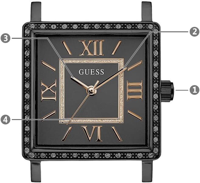 Shop Authentic Guess Highline Black Dial Black Mesh Bracelet Watch for Women - W0826L4 - Luxxuri