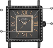  Shop Authentic Guess Highline Black Dial Black Mesh Bracelet Watch for Women - W0826L4 - Luxxuri
