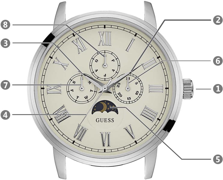  Shop Authentic Guess Delancy Quartz White Dial Brown Leather Strap Watch For Men - W0870G1 - Luxxuri