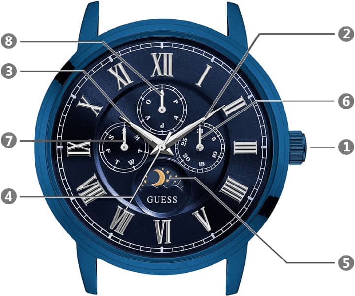  Shop Authentic Guess Delancey Analog Blue Dial Blue Mesh Bracelet Watch for Men - W0871G3 - Luxxuri