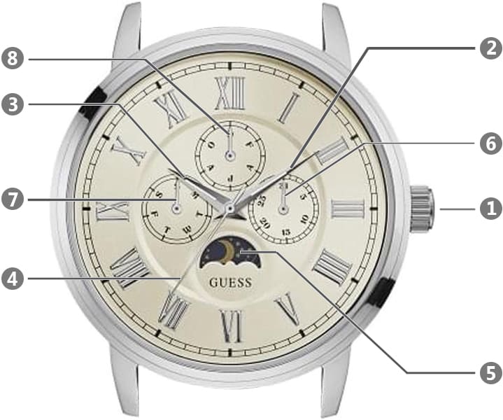  Shop Authentic Guess Delancy White Dial Silver Mesh Bracelet Watch for Men - W0871G4 - Luxxuri