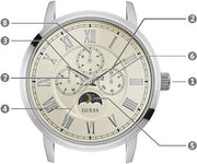  Shop Authentic Guess Delancy White Dial Silver Mesh Bracelet Watch for Men - W0871G4 - Luxxuri