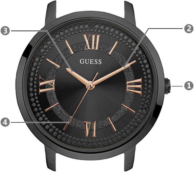  Shop Authentic Guess Montauk Black Tone Stainless Steel Watch For Women - W0933L4 - Luxxuri