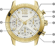  Shop Authentic Guess Marina Multifunction White Dial White Rubber Strap Watch for Women - W1025L5 - Luxxuri
