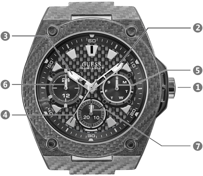  Shop Authentic Guess Legacy Grey Dial Grey Silicone Strap Watch For Men - W1048G1 - Luxxuri
