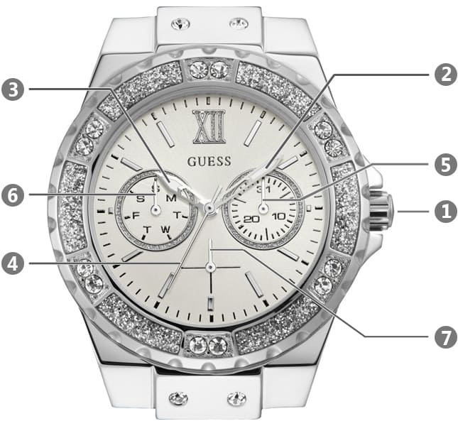  Shop Authentic Guess Limelight Crystals White Dial Blue Rubber Strap Watch for Women - W1053L5 - Luxxuri
