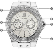  Shop Authentic Guess Limelight Crystals White Dial Blue Rubber Strap Watch for Women - W1053L5 - Luxxuri