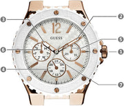  Shop Authentic Guess Overdrive Analog White Dial White Rubber Strap Watch for Women - W10614L2 - Luxxuri