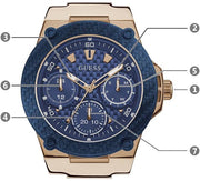  Shop Authentic Guess Zena Blue Dial Blue Silicone Strap Watch For Women - W1094L2 - Luxxuri