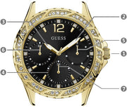  Shop Authentic Guess Swirl Quartz Black Dial Black Silicone Strap Watch for Women - W1096L3 - Luxxuri