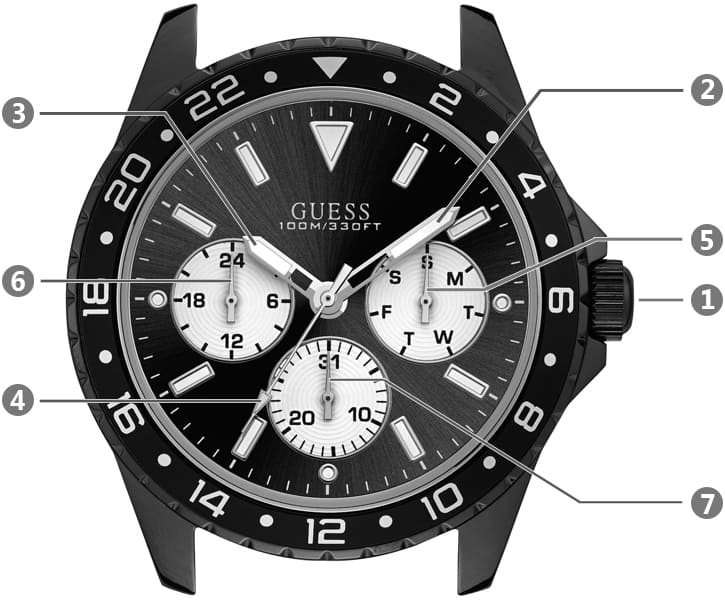  Shop Authentic Guess Odyssey Quartz Black Dial Black Silicone Strap Watch For Men - W1108G3 - Luxxuri