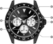  Shop Authentic Guess Odyssey Quartz Black Dial Black Silicone Strap Watch For Men - W1108G3 - Luxxuri