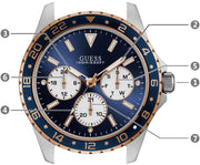  Shop Authentic Guess Odyssey Multifunction Blue Dial Blue Rubber Strap Watch For Men - W1108G4 - Luxxuri