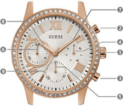  Shop Authentic Guess Solar White Dial White Rubber Strap Watch For Women - W1135L1 - Luxxuri