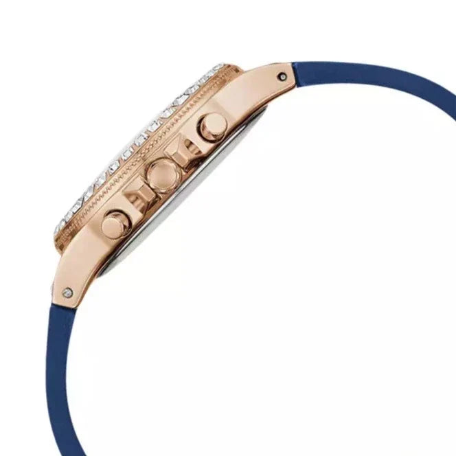  Shop Authentic Guess Moonlight Diamonds White Dial Blue Rubber Strap Watch for Women - GW0257L3 - Luxxuri