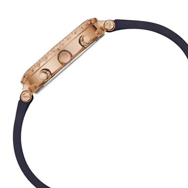  Shop Authentic Guess Solistice Diamonds Roe Gold Dial Black Rubber Strap Watch for Women - GW0484L2 - Luxxuri
