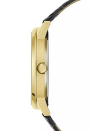  Shop Authentic Guess Gadget Gold Dial Black Leather Strap Watch for Men - GW0570G1 - Luxxuri