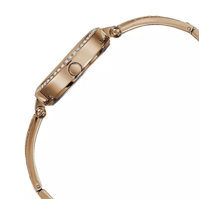 Shop Authentic Guess Muse Quartz Silver Dial Rose Gold Steel Strap Watch For Women - W1008L3 - Luxxuri