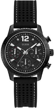  Shop Authentic Guess Marina Chronograph Black Dial Black Rubber Strap Watch for Women - W1025L3 - Luxxuri