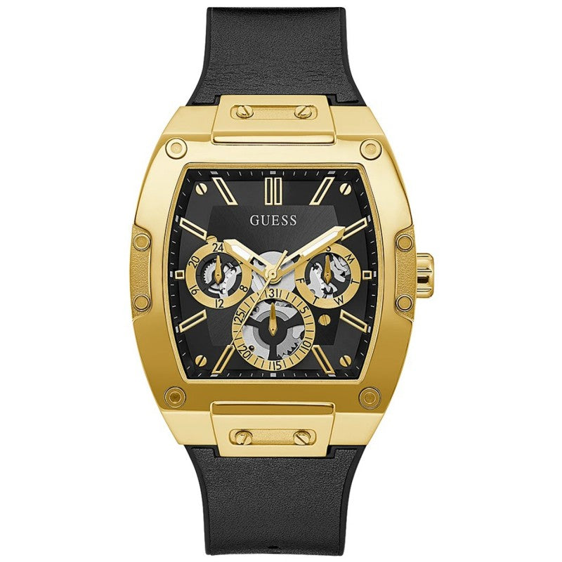  Shop Authentic Guess Phoenix Multifunction Black Dial Black Leather Strap Watch for Men - GW0202G1 - Luxxuri
