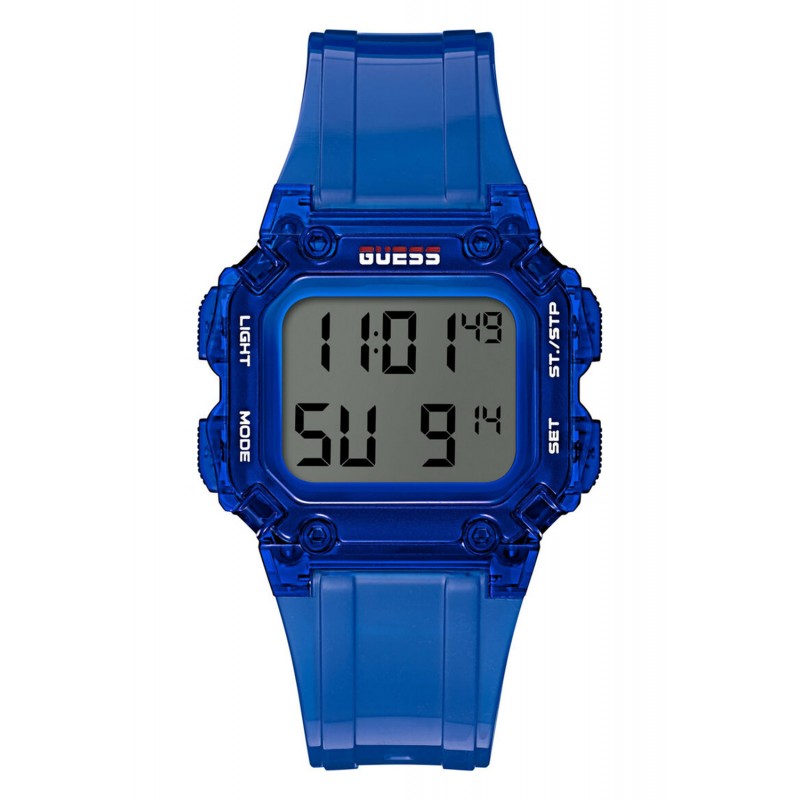  Shop Authentic Guess Stealth Blue Dial Blue Rubber Strap Watch for Men - GW0270G3 - Luxxuri