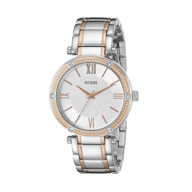  Shop Authentic Guess Park Ave Silver Dial Two Tone Steel Strap Watch for Women - W0636L1 - Luxxuri
