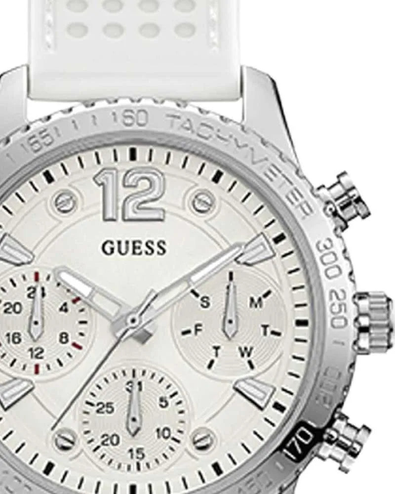  Shop Authentic Guess Marina Quartz White Dial White Rubber Strap Watch For Women - W1025L1 - Luxxuri