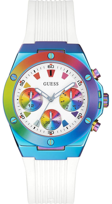 Shop Authentic Guess Athena White Dial White Rubber Strap Watch for Women - GW0030L6 - Luxxuri