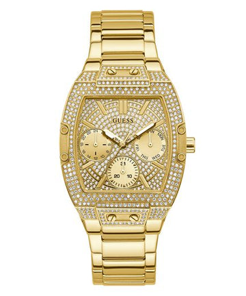  Shop Authentic Guess Raven Diamonds Gold Dial Gold Steel Strap Watch for Women - GW0104L2 - Luxxuri