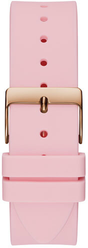  Shop Authentic Guess Clarity Gold Dial Pink Silicone Strap Watch for Women - GW0109L2 - Luxxuri