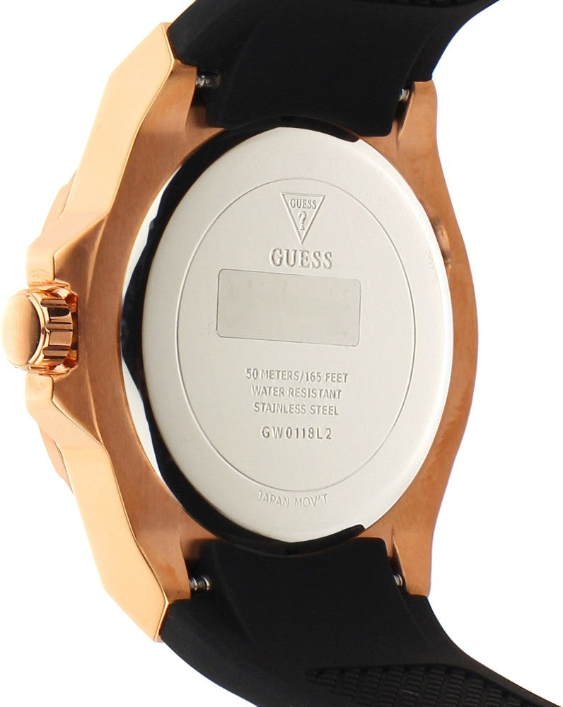  Shop Authentic Guess Venus Diamonds Black Dial Black Rubber Strap Watch for Women - GW0118L2 - Luxxuri