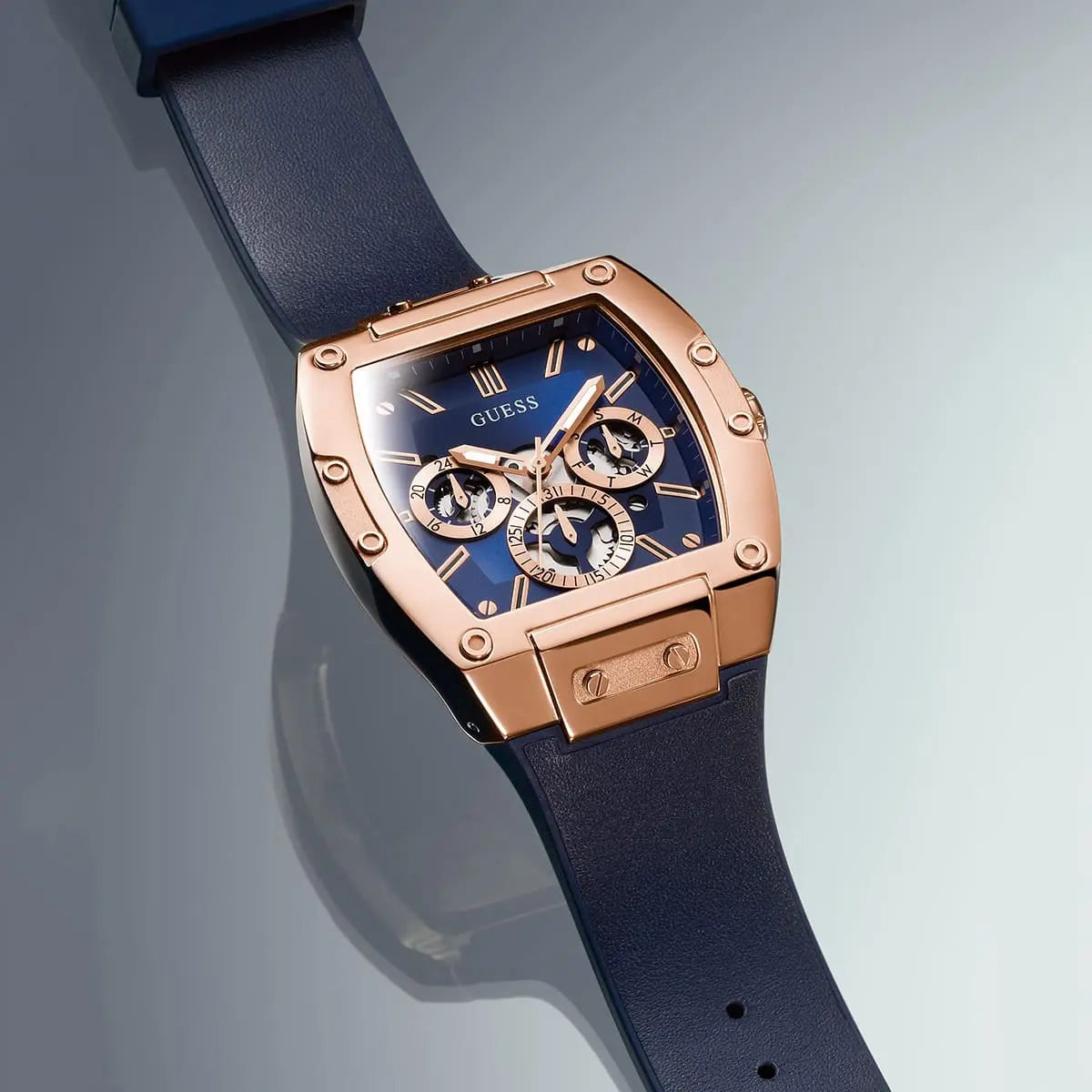  Shop Authentic Guess Phoenix Multifunction Blue Dial Blue Rubber Strap Watch for Men - GW0202G4 - Luxxuri