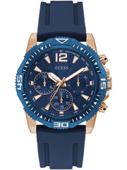  Shop Authentic Guess Commander Blue Dial Blue Rubber Strap Watch for Men - GW0211G4 - Luxxuri