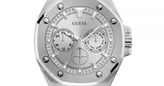  Shop Authentic Guess Analog Quartz Silver Dial Silver Steel Strap Watch For Men - U0377G1 - Luxxuri