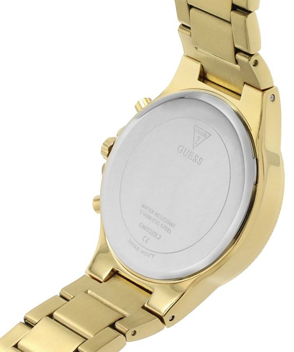  Shop Authentic Guess Moonlight Diamonds Gold Dial Gold Steel Strap Watch for Women - GW0320L5 - Luxxuri