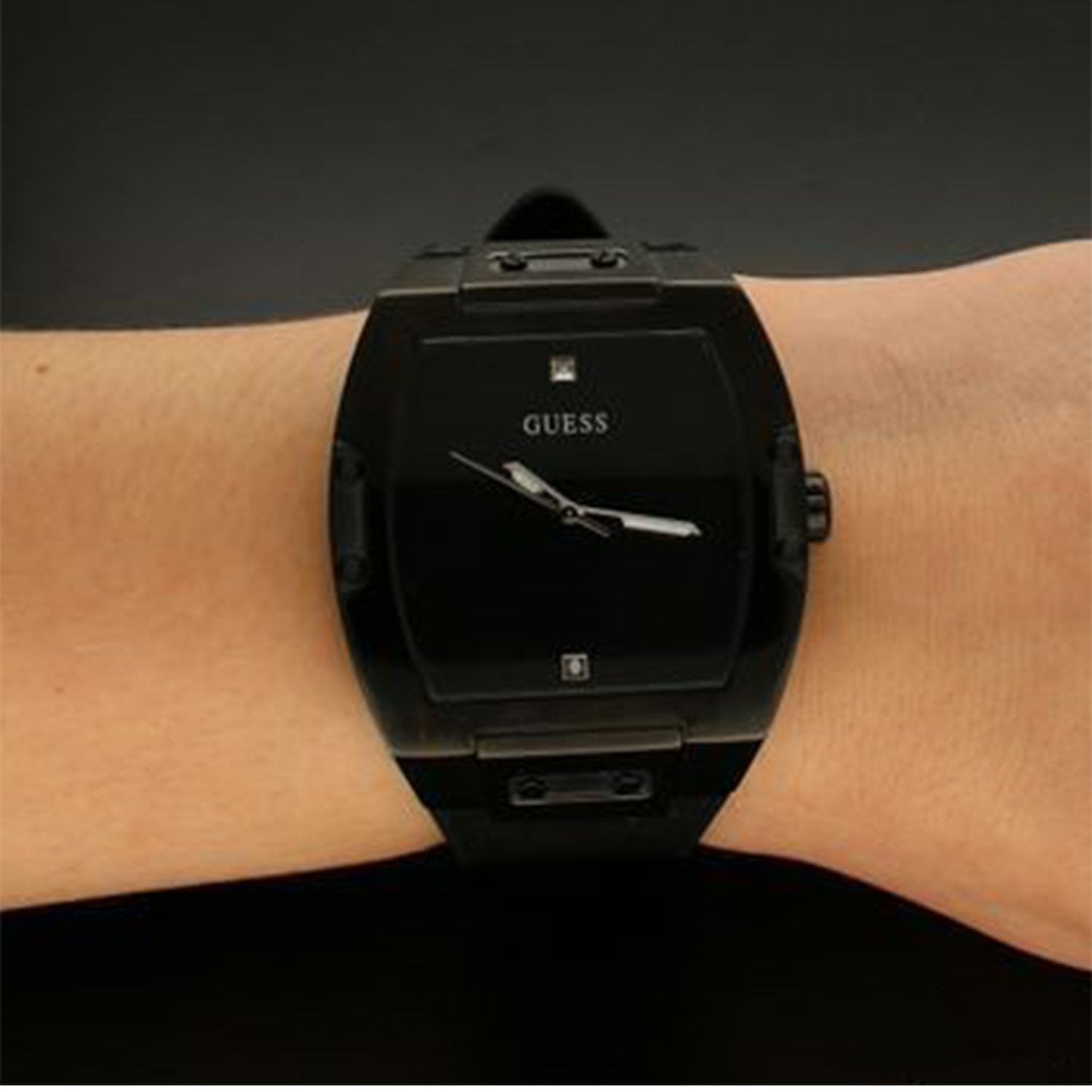  Shop Authentic Guess Phoenix Black Dial Black Rubber Strap Watch for Men - GW0386G1 - Luxxuri