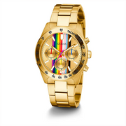  Shop Authentic Guess Eclipse Multifunction Gold Dial Gold Steel Strap Watch for Women - GW0433L1 - Luxxuri