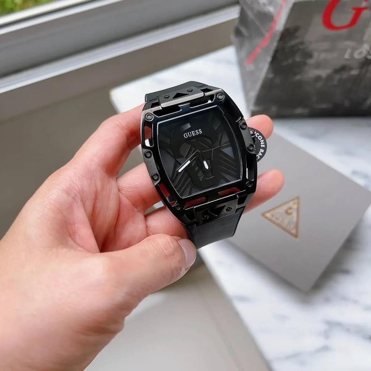  Shop Authentic Guess Legend Black Dial Black Silicone Strap Watch For Men - GW0500G2 - Luxxuri