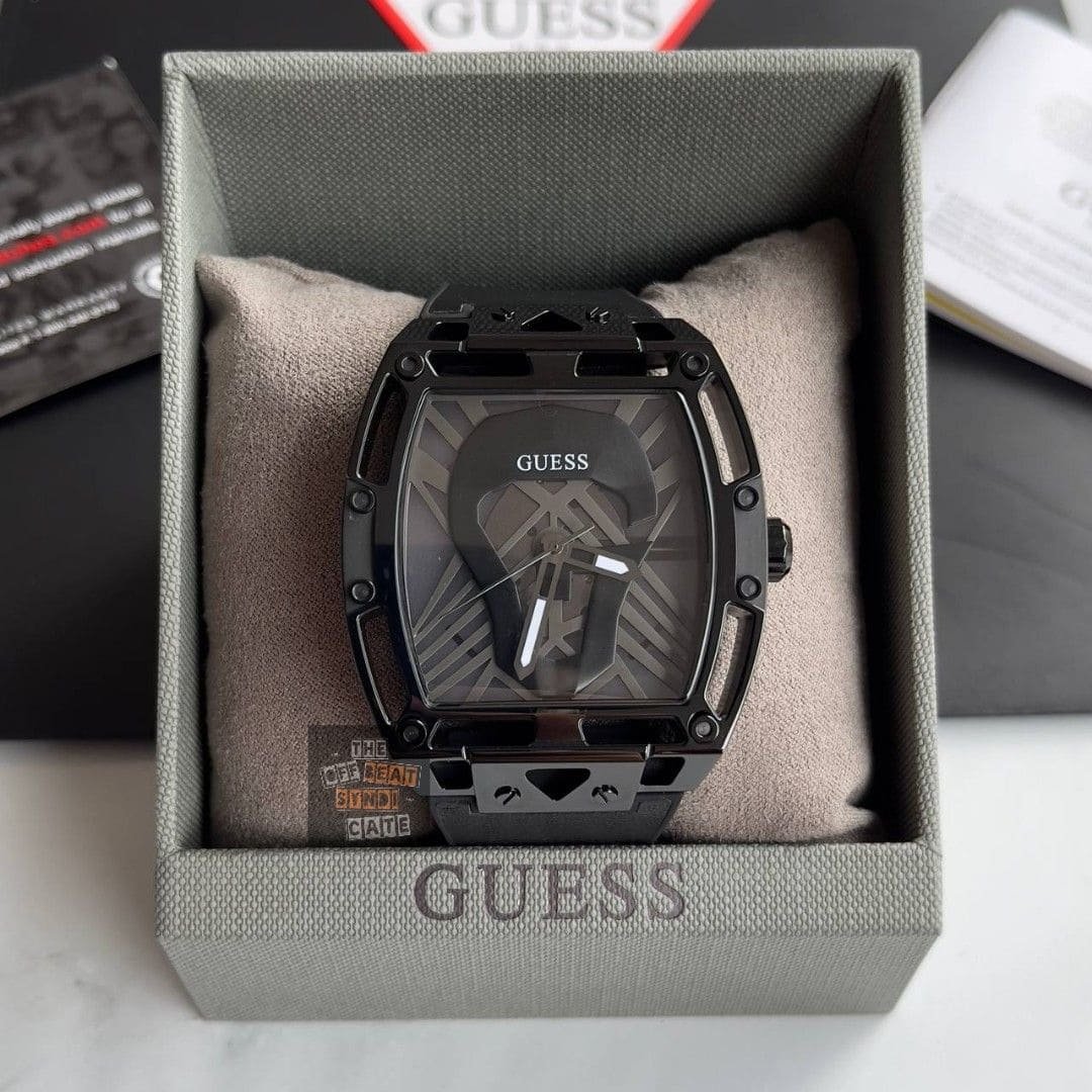  Shop Authentic Guess Legend Black Dial Black Silicone Strap Watch For Men - GW0500G2 - Luxxuri