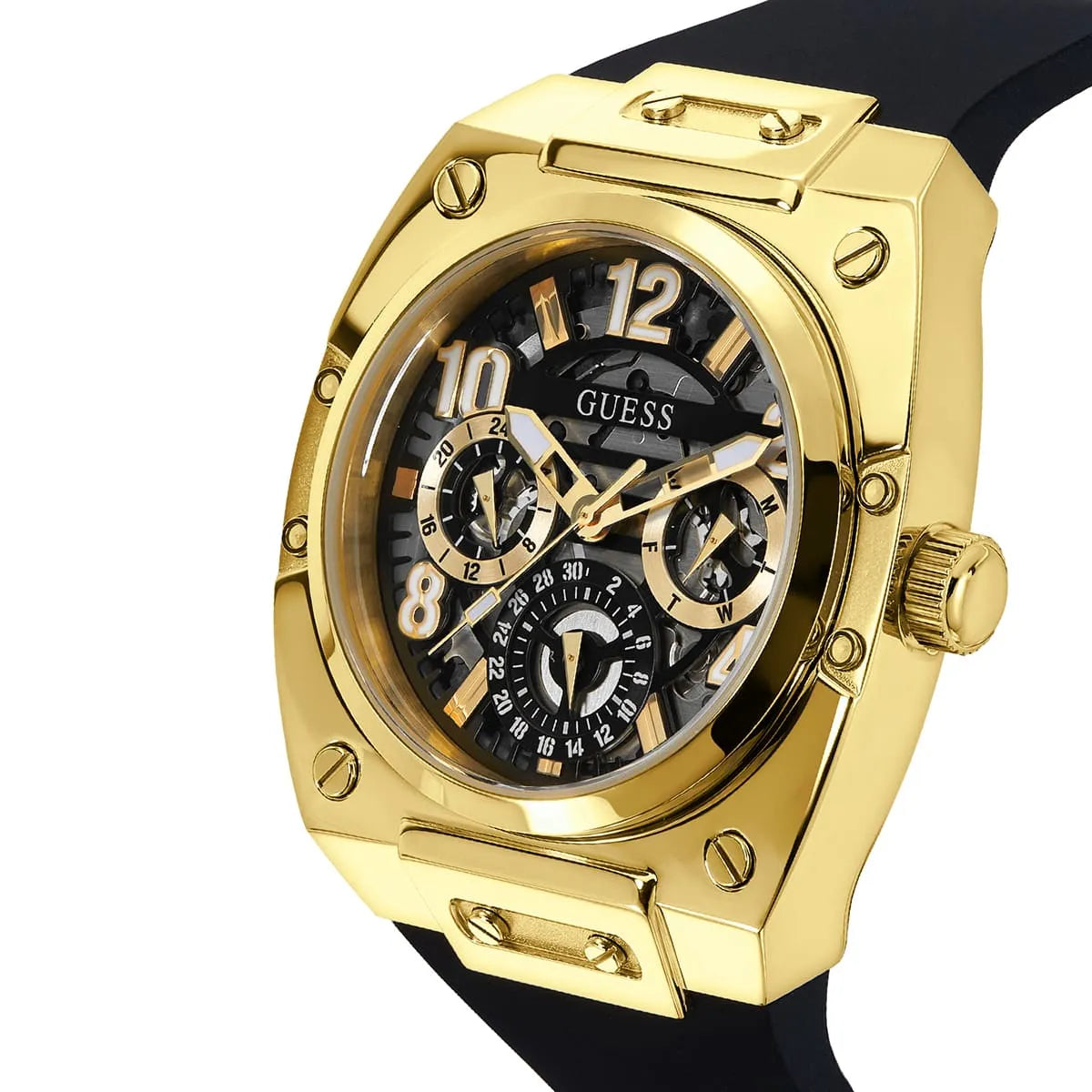  Shop Authentic Guess Prodigy Black Dial Black Silicone Strap Watch For Men - GW0569G2 - Luxxuri